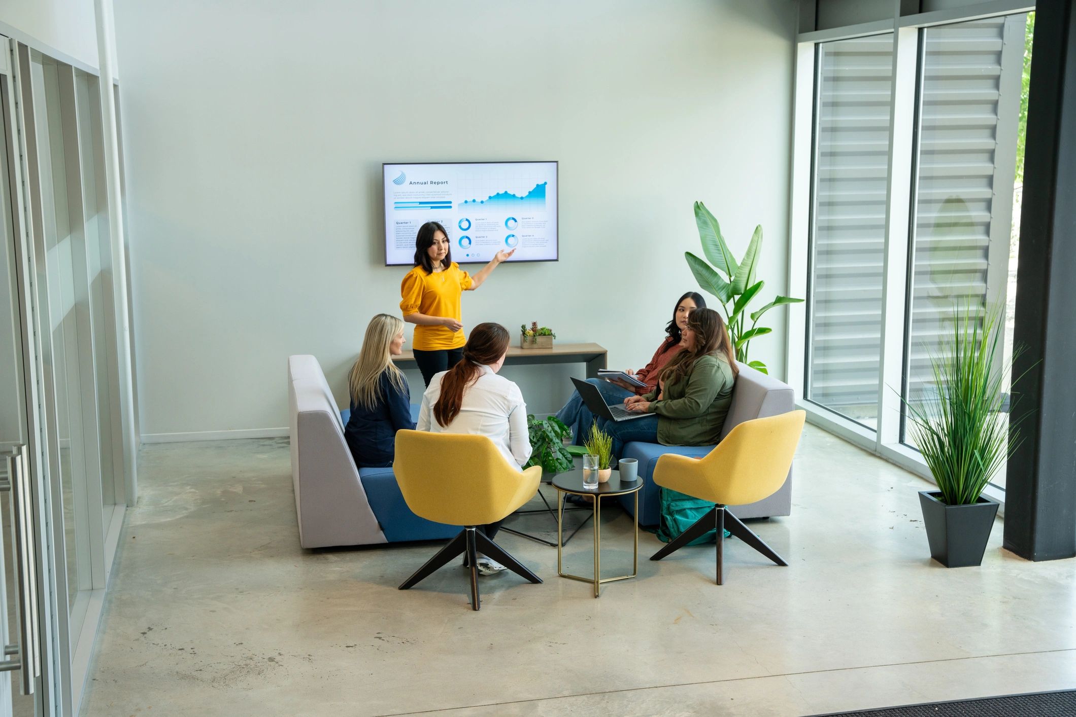 modern business team technology office
